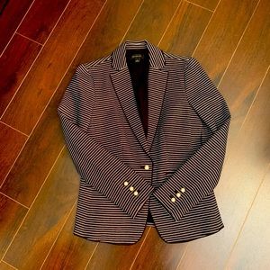 Ann Taylor blazer, black with white stripes